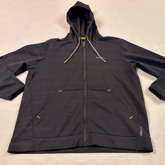 ~~Eddie Bauer Jacket Mens L Gray Motion FreeHeat Full Zip Hike Camping - Picture 1 of 7